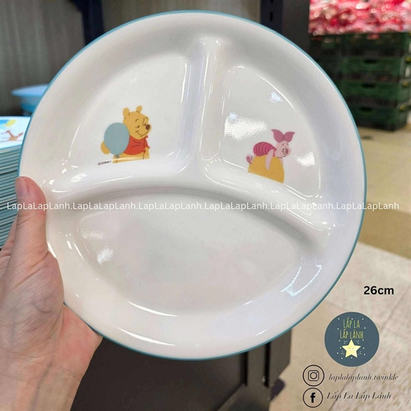 Corelle Khay sứ 3 ô Gấu Pooh