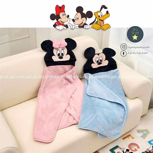 ModernHouse Chăn lông có mũ Mickey