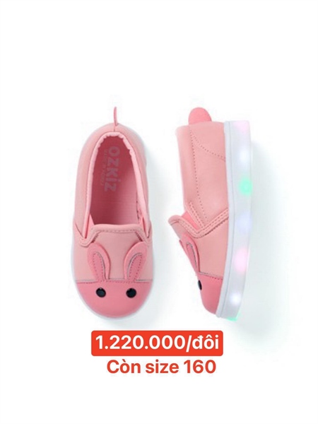 Ozkiz Giày thỏ hồng size 160