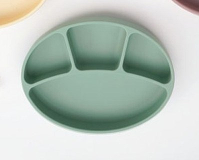 Modui Khay ăn Silicone Xanh Lá