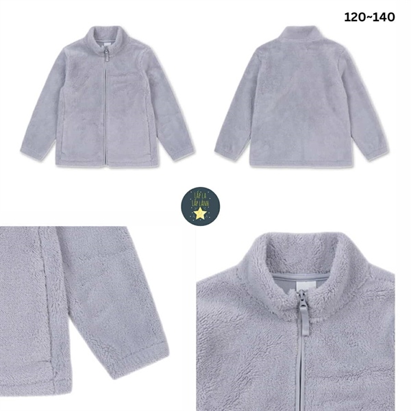 Polham Áo khoác lông xám size 120