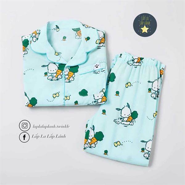 Spaokids Set pyjama Pochaco dài tay size 120