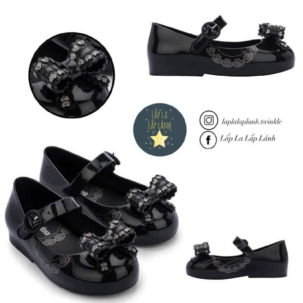 Minimelissa Giày búp bê đen size 150