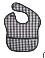 Easyfabric Yếm chống thấm Caro đen