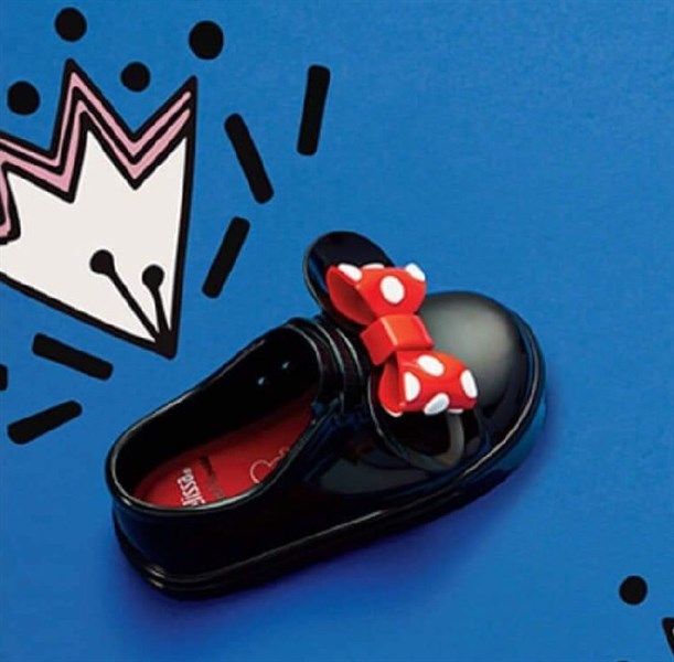 Minimelissa Giày Đen nơ Minnie size 140