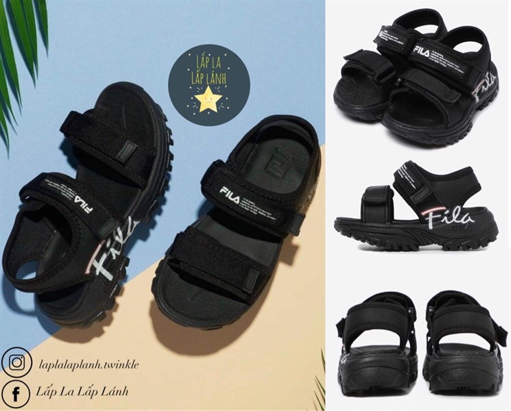 FILA Sandals Black Logo size 160