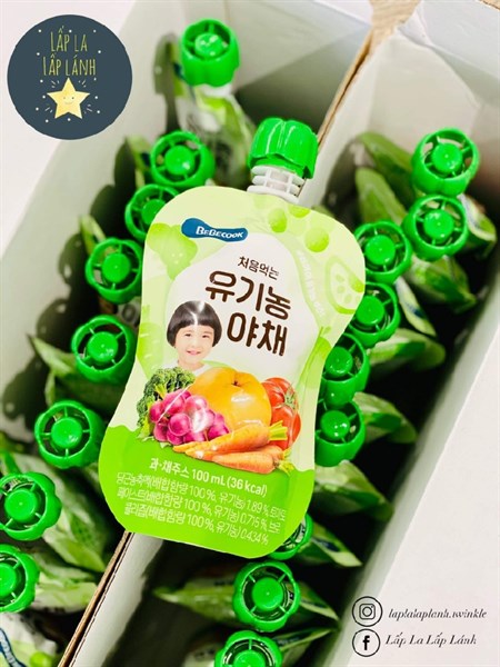 Bebecook Nước trái cây vị Rau Củ Dạng gói nhỏ
