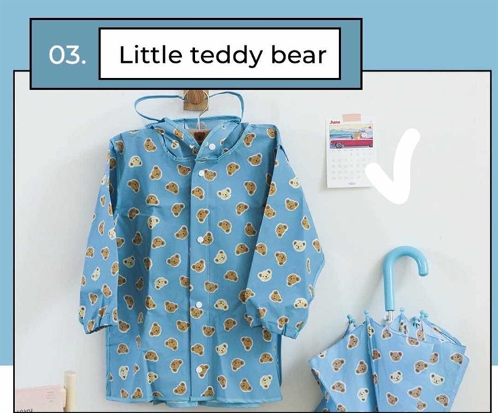 Dailylike Áo mưa Teddy Bear size M