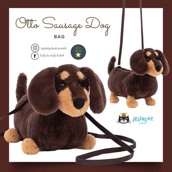 Jellycat Crossbag Cún nâu