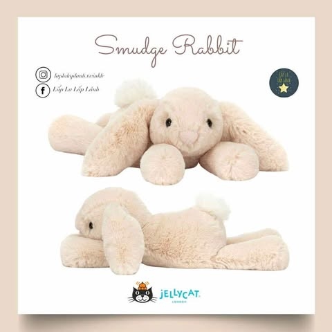 Jellycat Smudge Rabbit size 42cm