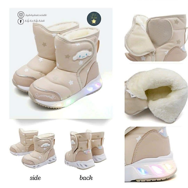 Shoelamode Boots lông Cinnamoroll beige Led