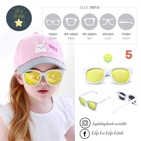 Bayb Kính Mát Cho Bé Trắng tròng xanh