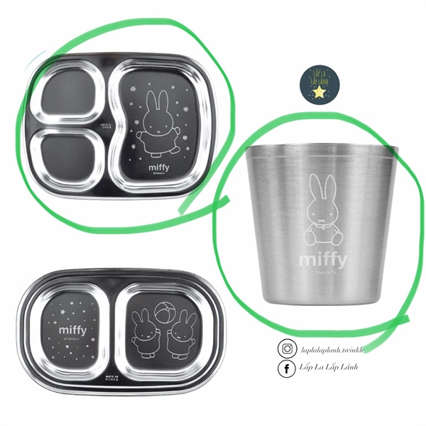 Dongyang Ly inox thỏ miffy 160 ml