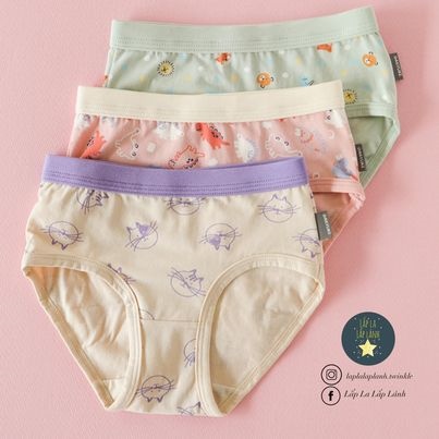 Dailylike set quần chip tam giác Girls 1 size 60 3-4y