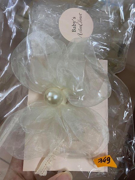 Arimcloset- Turban nơ trắng