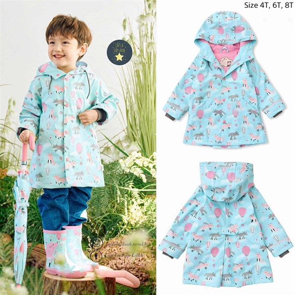 Has Áo mưa Cáo xanh size 4Y