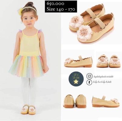 Ozkiz giày búp bê hoa to