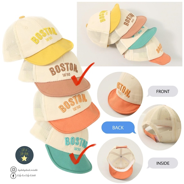 Rangubebe Nón boston Xanh lá