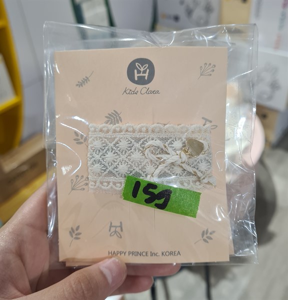 HappyPrince kẹp tóc nơ trắng trái tim