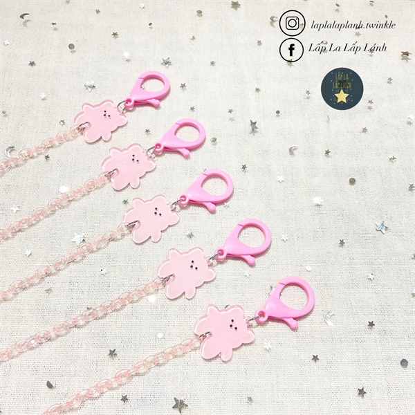 Lucyqueen Dây khẩu trang Gấu Hồng