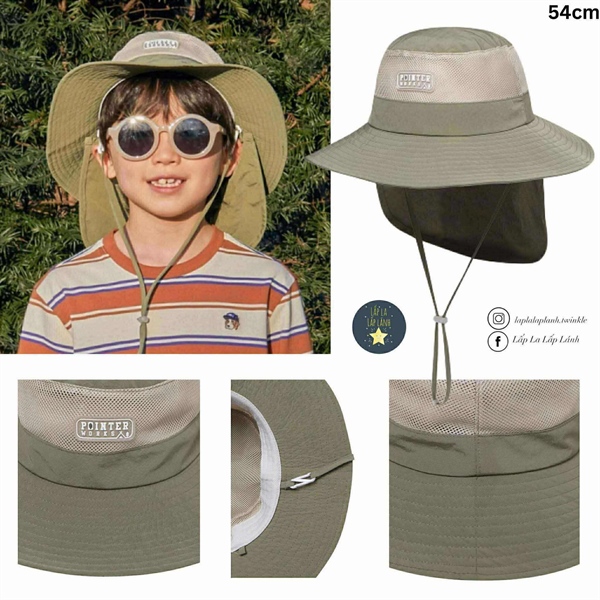 Hazzys Nón ITM31UA02M_KK Khaki che gáy