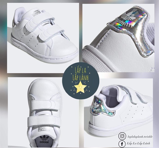 Adidas Stansmith gót Hologram Bạc size 130