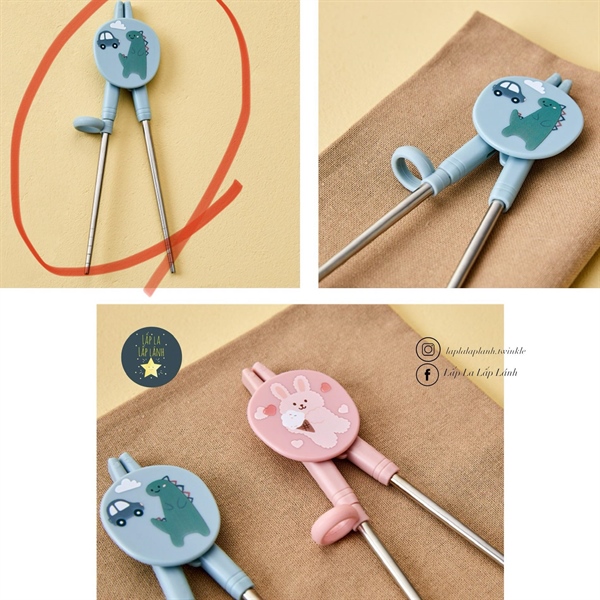 Modernhouse Đũa tập gắp khủng long ô tô Xanh