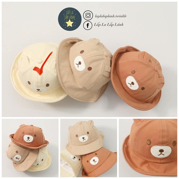 Rangubebe Nón tai bèo gấu Ivory