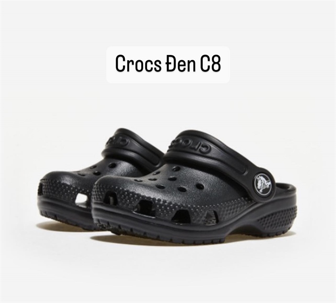 Crocs Sandal 206990 001 C8 size 150 ĐEN