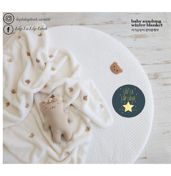 MILKHOUSE Chăn lông Gấu 88x120cm