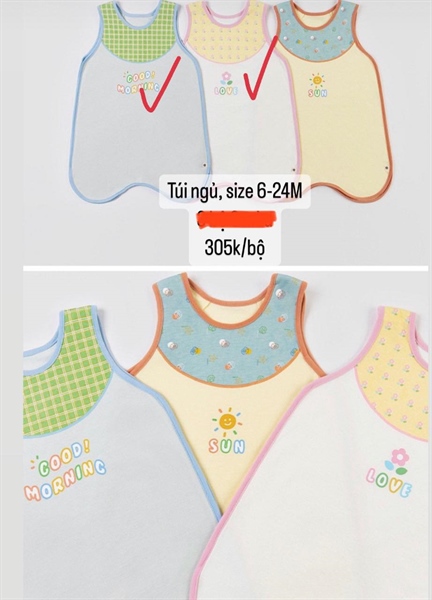 Happyprince Túi ngủ màu Xanh size 6-24m