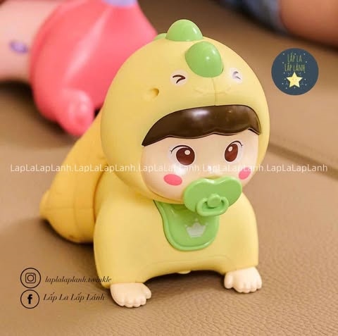 Littlecloud Búp bê em bé tập bò màu Vàng