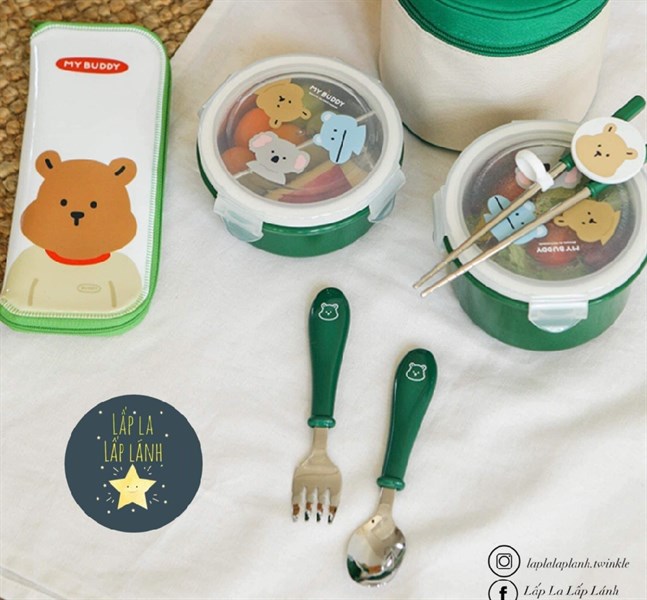 Set muỗng đũa Gấu Xanh