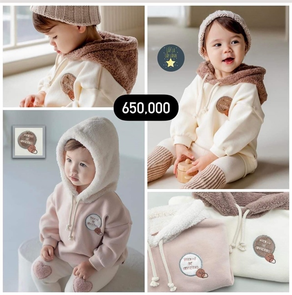 HappyPrince Hoodie nỉ thêu gấu 12-24m