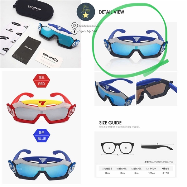 Spunkid Kính mát tráng gương Superrange Blue