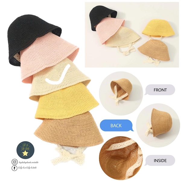Rangubebe Nón cột nơ Beige