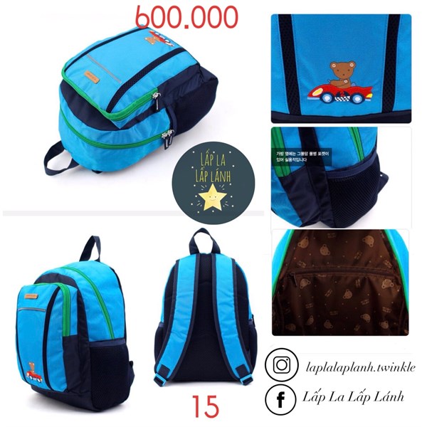 Winghouse Balo Gấu đi xe xanh