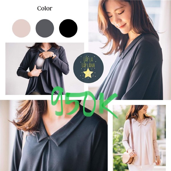 Konny Áo sơmi có cổ Xám Đậm