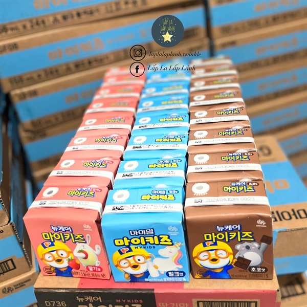 Mykids Sữa pororo vị Choco thùng 24 hộp 150ml date 16/04/2024