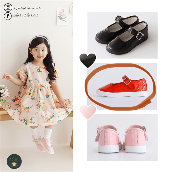 Petitshoes Giày đỏ da bóng size 140