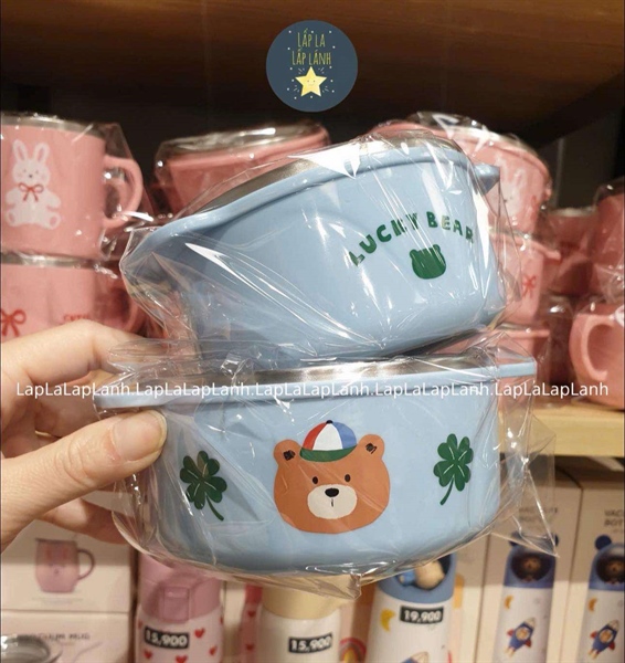 Modernhouse Chén inox Gấu xanh size lớn