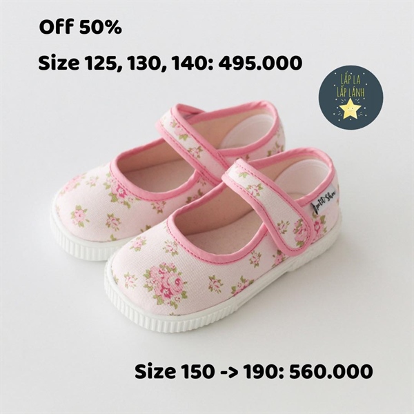 Petitshoes Giày búp bê hoa hồng size 190