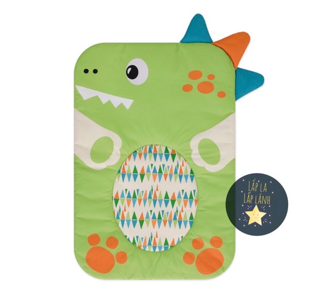 Bonitabebe Nệm chống thấm Khủng long xanh 65x95cm