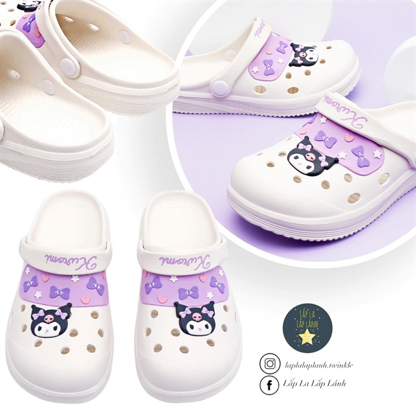 Shoelamode Sục nhựa kuromi trắng size 220