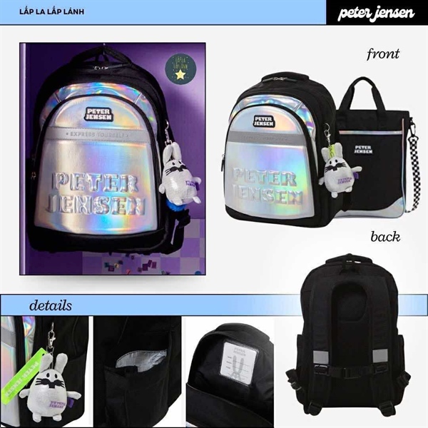 PeterJenSen Set balo TRIS000009943 Bạc