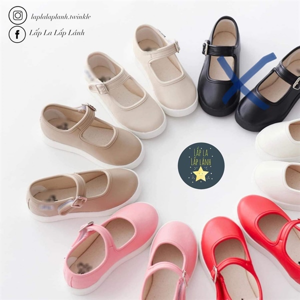 Petitshoes Giày búp bê da lì size 150