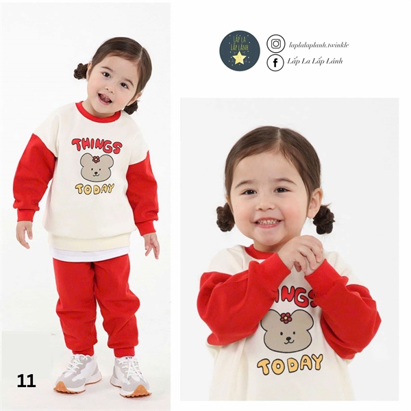 Kidscomo Đồ bộ số 11 size 3-4 y