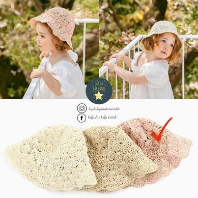 Chennybongbong Nón cói mũi sò hồng