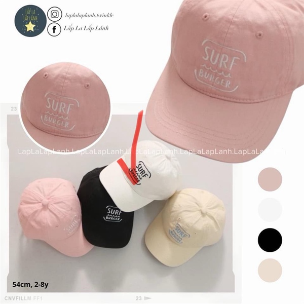 Rangubebe Nón lưỡi trãi in chữ Trắng