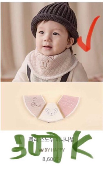 Happy Prince Khăn choàng cổ gấu kẻ ô viền lông